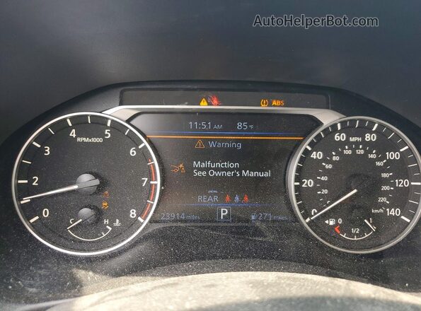 1N4BL4CV7RN326527 2024 NISSAN ALTIMA Silver Instrument cluster view