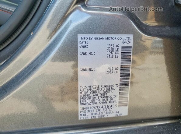 1N4BL4CV7RN416955 2024 NISSAN ALTIMA Gray ძრავის განყოფილების ხედი