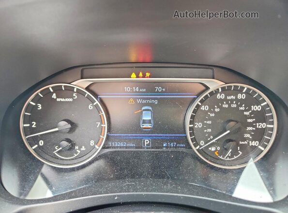 1N4BL4CV9KC244980 2019 NISSAN ALTIMA White Вид щитка приладів