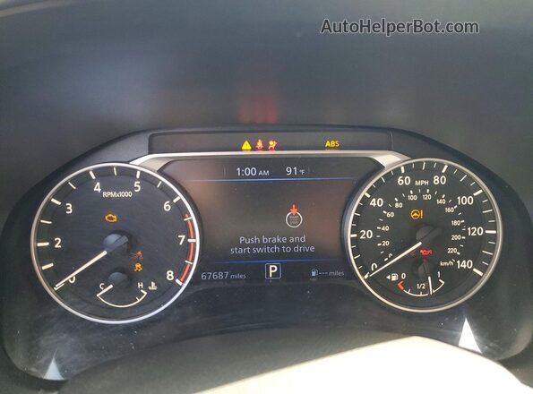 1N4BL4CV9MN346108 2021 NISSAN ALTIMA White Vista del cuadro de instrumentos