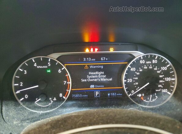 1N4BL4CW4KC190951 2019 NISSAN ALTIMA Red Vista del cuadro de instrumentos