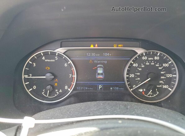 1N4BL4DV1NN311014 2022 NISSAN ALTIMA Charcoal Вид щитка приладів