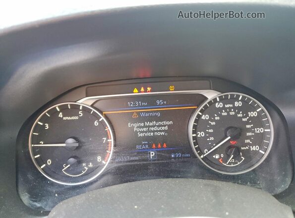 1N4BL4DV2SN303127 2025 NISSAN ALTIMA Maroon Instrument cluster view
