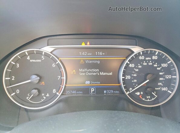 1N4BL4DV4SN397785 2025 NISSAN ALTIMA Black ხელსაწყოთა პანელის ხედი