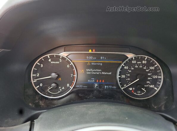 1N4BL4DV7TN349540 2026 NISSAN ALTIMA Black Instrument cluster view