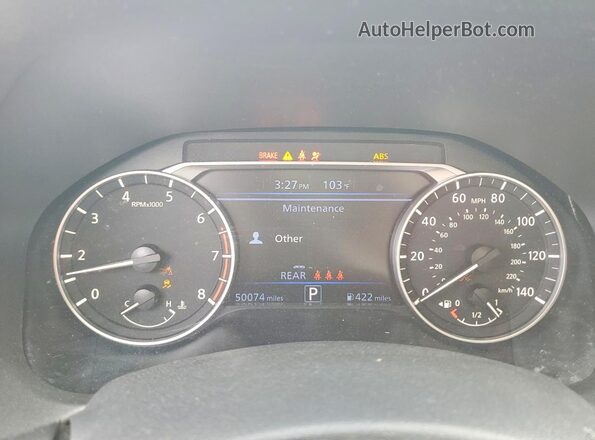 1N4BL4DV9RN433271 2024 NISSAN ALTIMA White Вид щитка приладів