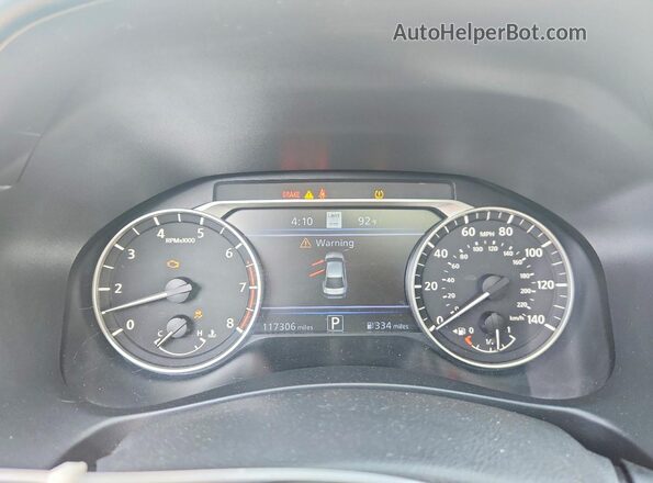 1N4BL4EV3KC173126 2019 NISSAN ALTIMA Серебряный Вид щитка приборов