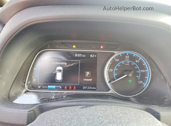 1N4BZ1CV4NC553807 2022 NISSAN LEAF Blue Вид щитка приладів