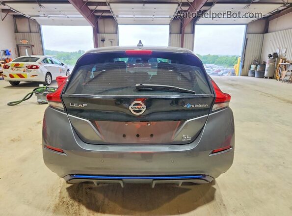 1N4BZ1DV8MC553578 2021 NISSAN LEAF Gray უკანა ხედი