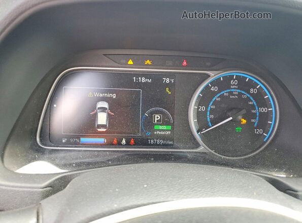 1N4CZ1CV0SC565761 2025 NISSAN LEAF Maroon Instrument cluster view