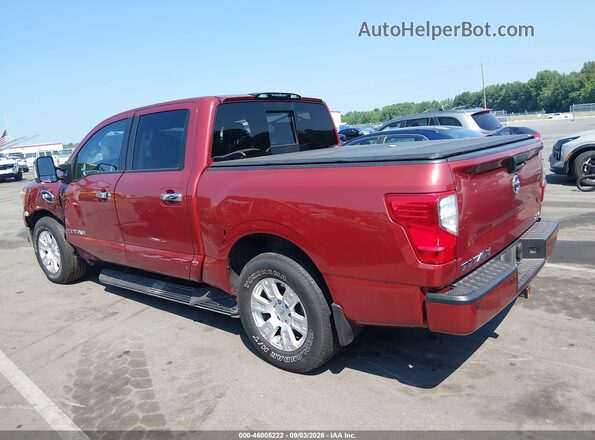1N6AA1E65HN534532 2017 NISSAN TITAN Red Trasero izquierdo