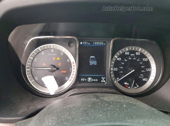 1N6AA1F4XKN516337 2019 NISSAN TITAN Белый Вид щитка приборов