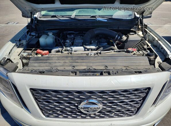 1N6BA1F47KN506563 2019 NISSAN TITAN White Вид задньої частини салону