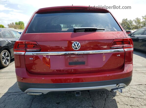 1V2CR2CA6JC509821 2018 VOLKSWAGEN ATLAS Red Rear view