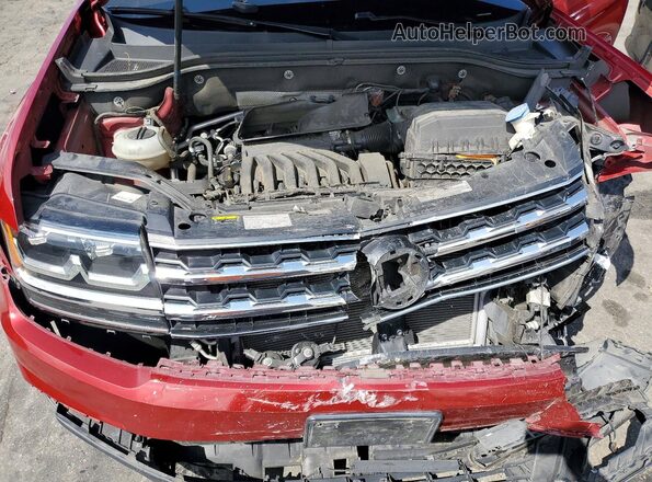 1V2CR2CA6JC509821 2018 VOLKSWAGEN ATLAS Red Engine compartment view