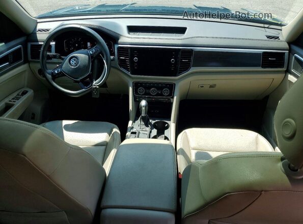 1V2ER2CA4KC553522 2019 VOLKSWAGEN ATLAS Blue Առջևի վահանակի տեսք