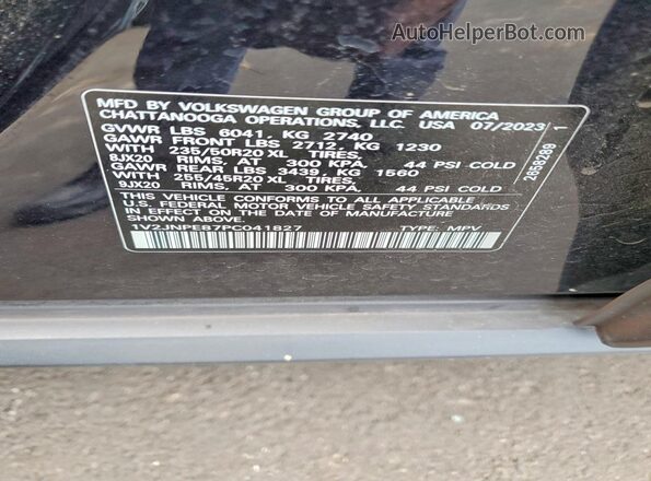 1V2JNPE87PC041827 2023 VOLKSWAGEN ID.4 Black VIN sticker view