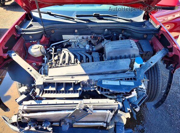1V2LR2CA0JC560201 2018 VOLKSWAGEN ATLAS Red ძრავის განყოფილების ხედი