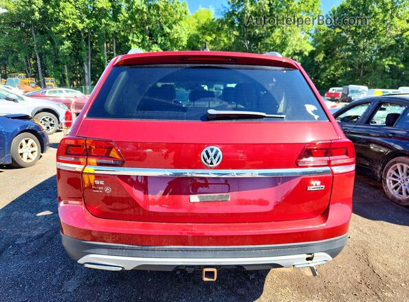 1V2LR2CA0JC560201 2018 VOLKSWAGEN ATLAS Red უკანა ხედი