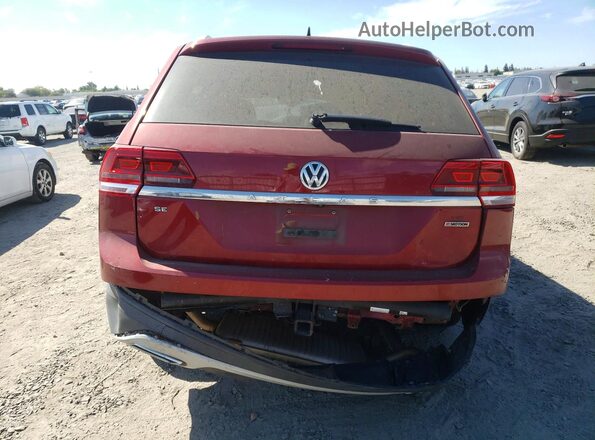 1V2LR2CA1JC548767 2018 VOLKSWAGEN ATLAS Red Vista trasera