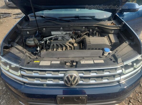 1V2LR2CA7JC595060 2018 VOLKSWAGEN ATLAS Blue Engine compartment view