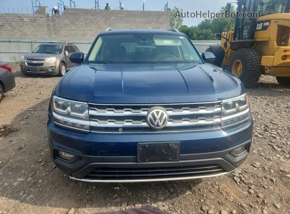 1V2LR2CA7JC595060 2018 VOLKSWAGEN ATLAS Blue Front view