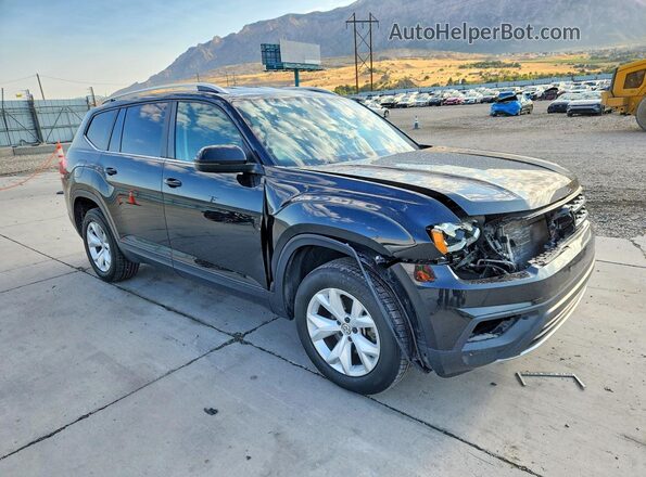 1V2LR2CA8JC514745 2018 VOLKSWAGEN ATLAS Black Przód prawy