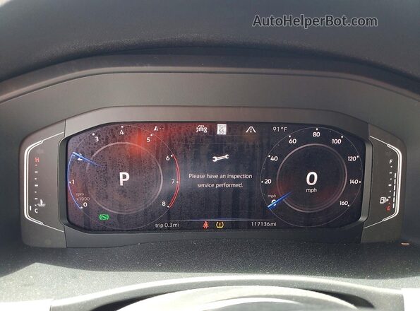1V2MC2CA3LC207170 2020 VOLKSWAGEN ATLAS White Вид щитка приладів
