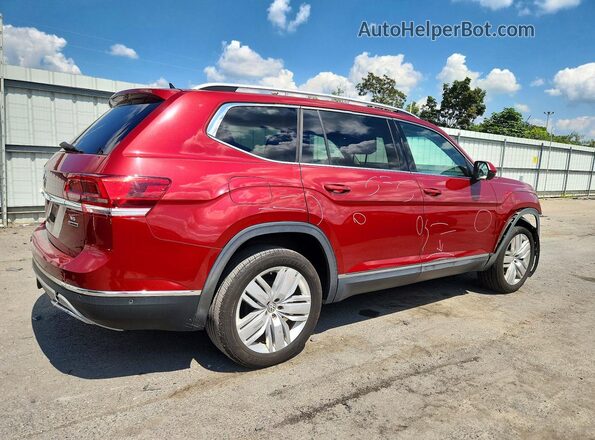 1V2NR2CA6JC550698 2018 VOLKSWAGEN ATLAS Красный Задняя правая четверть