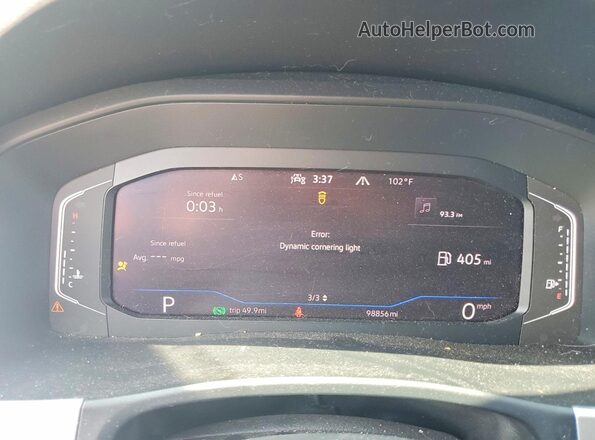 1V2TE2CAXMC203592 2021 VOLKSWAGEN ATLAS Silver Սարքավորումների վահանակի տեսք