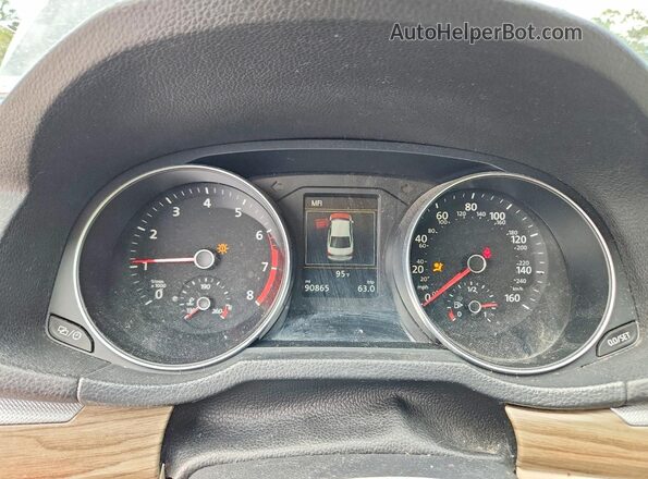 1VWBA7A34JC009434 2018 VOLKSWAGEN PASSAT Black Widok zestawu wskaźników