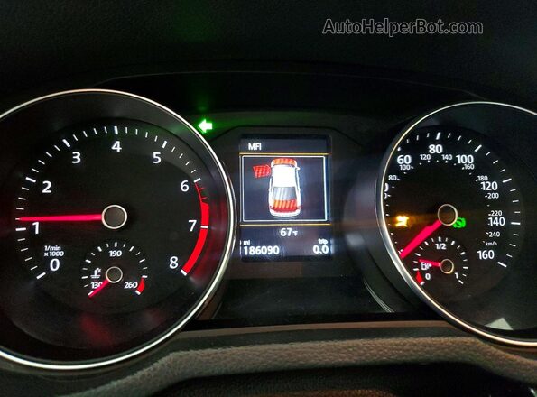 1VWBA7A36JC021889 2018 VOLKSWAGEN PASSAT White Instrument cluster view