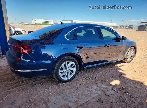 1VWBA7A3XJC020082 2018 VOLKSWAGEN PASSAT Синий Задняя правая четверть
