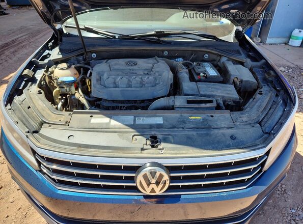1VWBA7A3XJC020082 2018 VOLKSWAGEN PASSAT Синий Вид задней части салона
