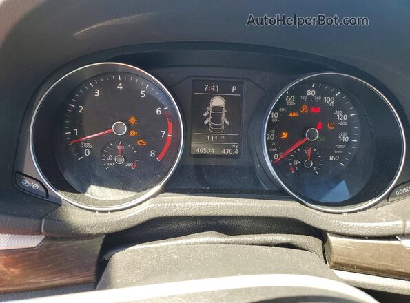 1VWBS7A34GC068151 2016 VOLKSWAGEN PASSAT Белый Вид щитка приборов