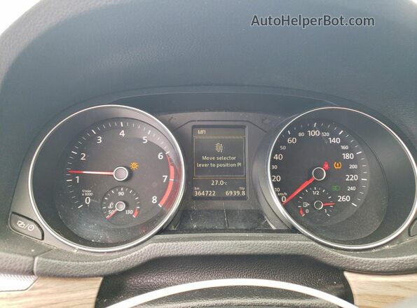 1VWCT7A39HC074255 2017 VOLKSWAGEN PASSAT White Вид щитка приладів