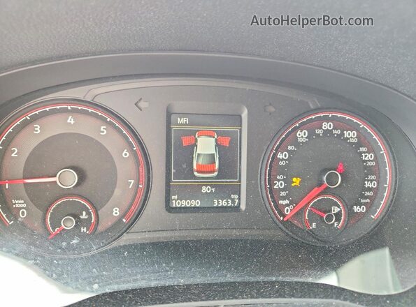 1VWSA7A35LC009851 2020 VOLKSWAGEN PASSAT Silver Вид щитка приладів
