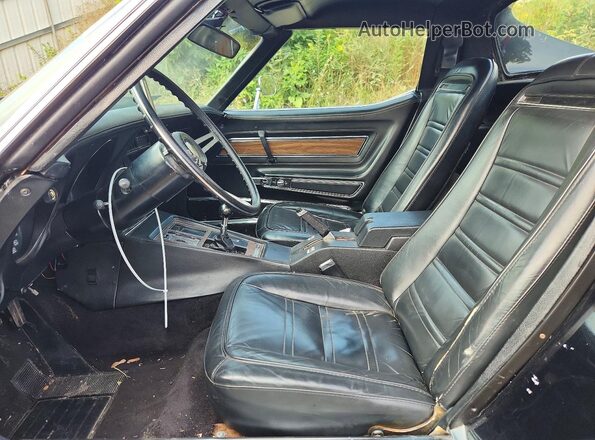 1Z37J5S411291 1975 CHEVROLET CORVETTE Black წინა სალონის ხედი