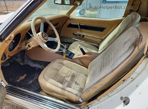 1Z37X7S416948 1977 CHEVROLET CORVETTE White Вид салону спереду
