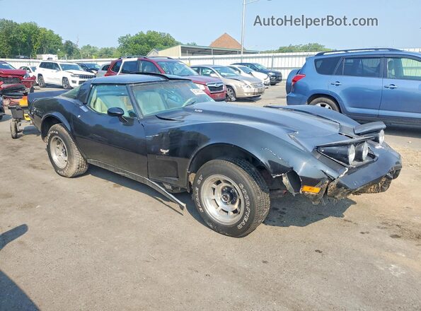 1Z8749S438784 1979 CHEVROLET CORVETTE Black Front view