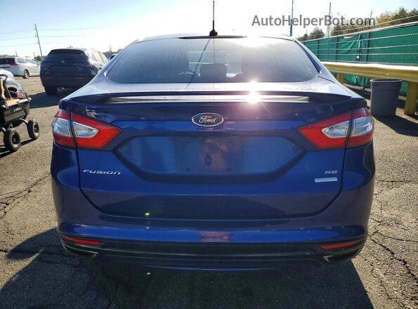 3FA6P0T96GR290633 2016 FORD FUSION Синий Вид салона спереди