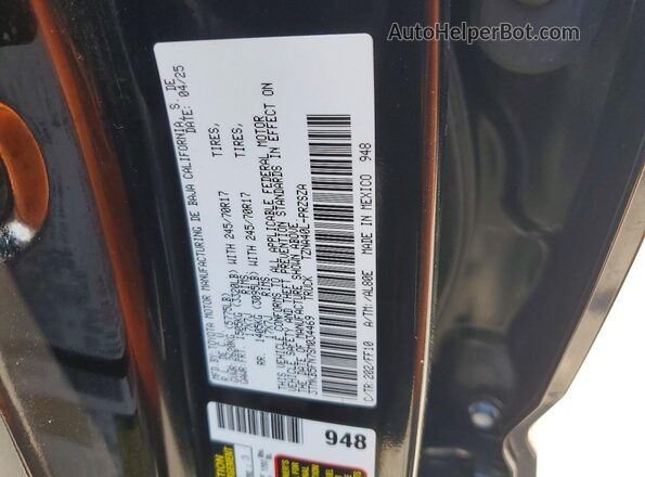 3TMKB5FN7SM034469 2025 TOYOTA TACOMA Черный Вид наклейки с VIN-кодом
