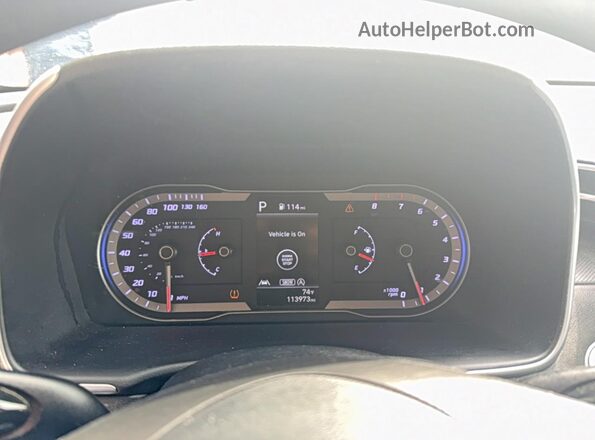 5NMJBCAE6NH118619 2022 HYUNDAI TUCSON Silver ხელსაწყოთა პანელის ხედი