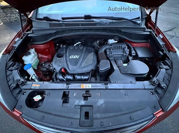 5XYZUDLB5GG377024 2016 HYUNDAI SANTA FE Red Вид панелі приладів