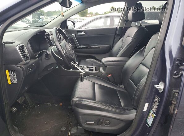 KNDPNCAC6K7495969 2019 KIA SPORTAGE Blue Widok deski rozdzielczej