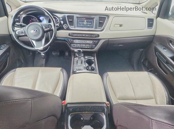 KNDME5C14G6117284 2016 KIA SEDONA Red Вид щитка приладів