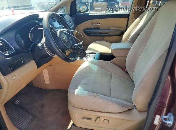 KNDMB5C19G6163850 2016 KIA SEDONA Maroon Dashboard view