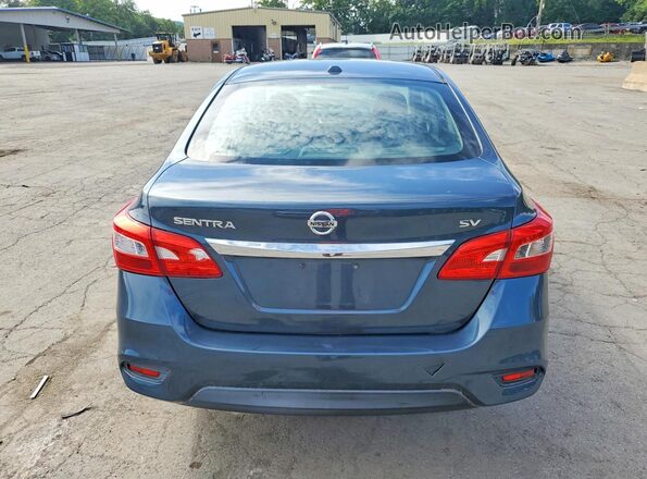 3N1AB7AP7HL636497 2017 NISSAN SENTRA Blue Widok wnętrza z przodu