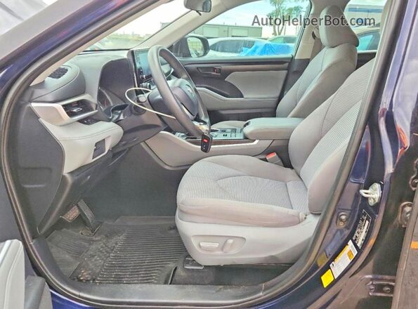 5TDCZRBH1LS037005 2020 TOYOTA HIGHLANDER Blue წინა პანელის ხედი