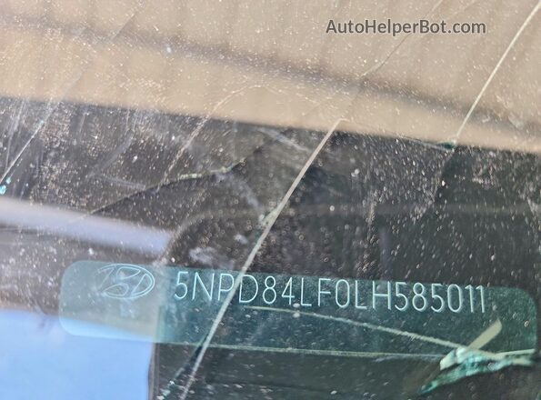 5NPD84LF0LH585011 2020 HYUNDAI ELANTRA Gray VIN կոդի պիտակի տեսք